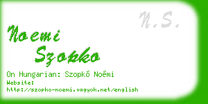 noemi szopko business card